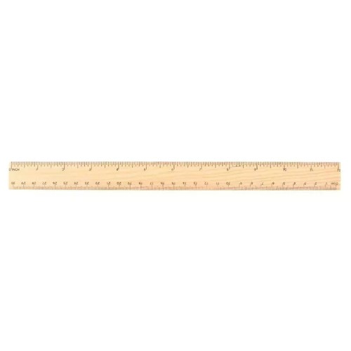 Wooden ruler 30cm - -,