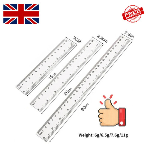 30cm transparent plastic - transparent,
