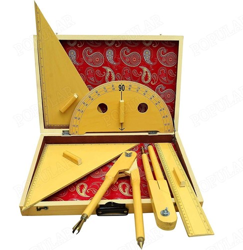 Set geometry wooden teacher - wooden,