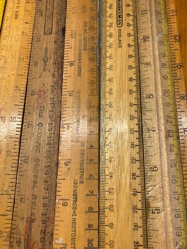 Vintage wooden rule old - vintage,