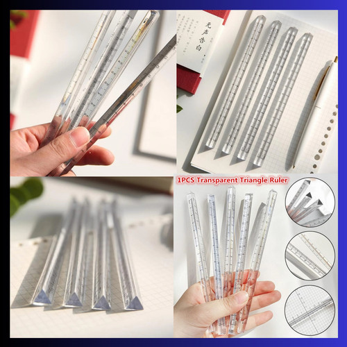 Transparent triangle ruler 1pc - triangle,
