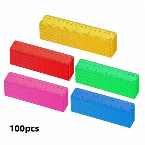 100 pack plastic rulers - 100,