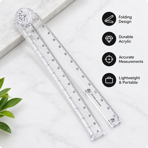 Folding acrylic ruler - ruler, portable