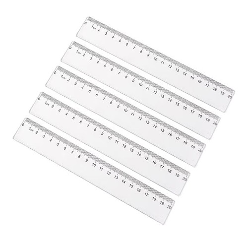 Pack clear plastic ruler - clear,