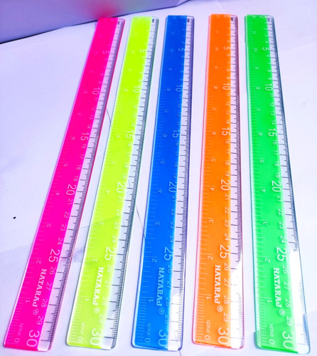 30cm neon ruler school - 30cm/12",