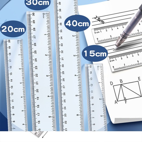 Double side ruler - double, plastic