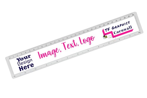 Personalised 30cm ruler - 30cm, (12in)