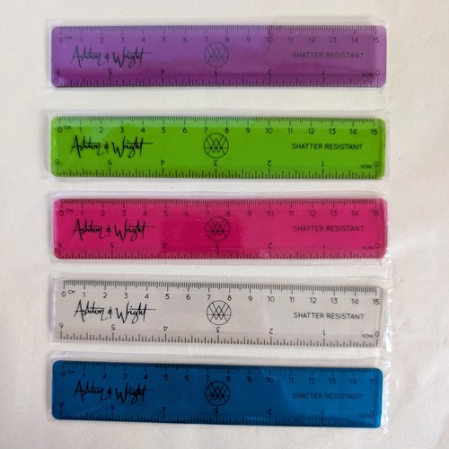 15cm multicoloured rulers - x,