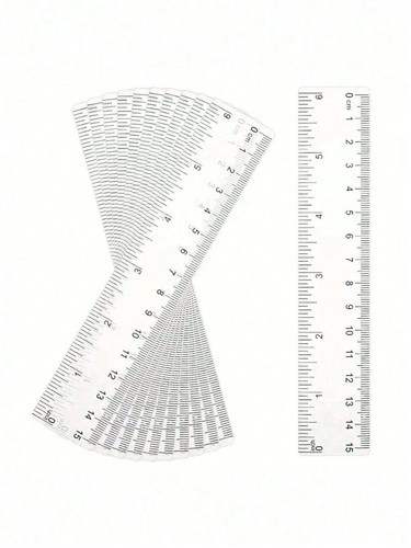 10pcs 15cm transparent rulers - transparent,